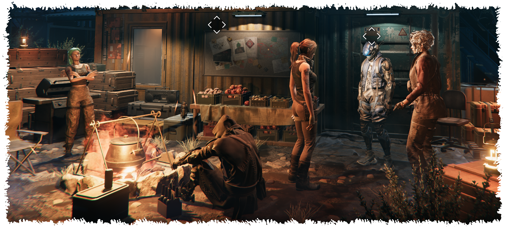 The Survivors' Camp canteen between runs