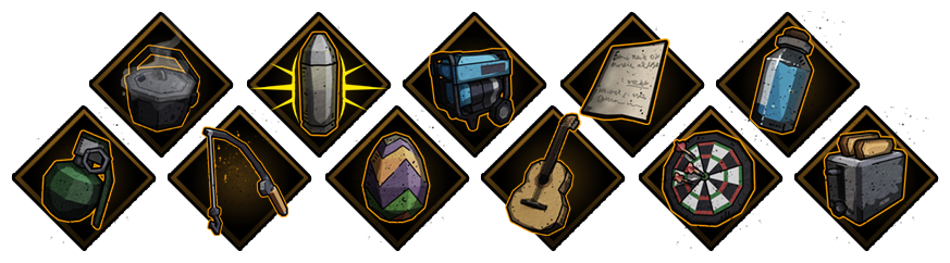 Items, achievements and torments